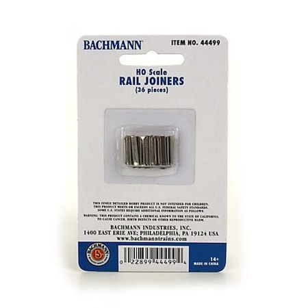 S & P Whistle Stop BAC44499 HO Scale E-Z Track Rail Joiners - 36 per Card BAC44499